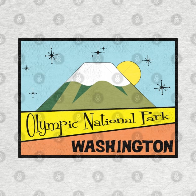 Olympic National Park Washington Retro by TravelTime